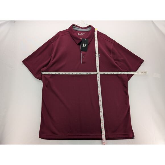 NWT Under Armour Men's UA Tech Polo in Maroon size 2XL - Picture 7 of 7